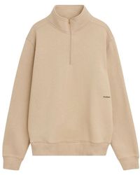 Soulland - Gebürsteter fleece-halbzip-sweatshirt - Lyst