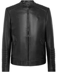 Philipp Plein - Jassen ,Zwart ,Stijlvolle Jas Voor Mannen - Lyst