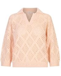 Peserico - Truien & Vesten ,Roze ,Maglia V-Neck Truien - Lyst