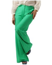Pom - Broeken ,Groen ,Groene Wijde Broek Trendy Look - Lyst