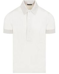 Tom Ford - Polo in viscosa avorio aw004 - Lyst
