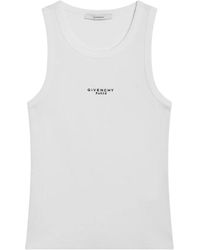 Givenchy - Tops ,Wit ,Katoen Slim Fit Tank Top - Lyst