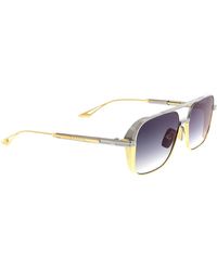 Dita Eyewear - Accessoires ,Geel ,Goud Vergulde Zonnebril - Lyst
