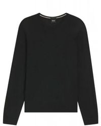 HUGO - Truien & Vesten ,Zwart ,Wol Leno-P - Lyst
