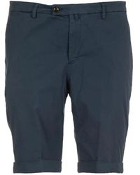 BRIGLIA - Shorts blu bermuda passanti per cintura - Lyst