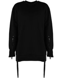 LA HAINE INSIDE US - Hoodies & Sweatvesten ,Zwart ,Katoen Urban Oversized Sweatshirt Met Ritsdetails - Lyst