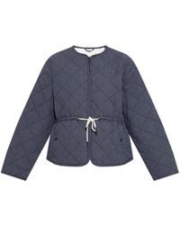 Rethinkit Studios - Jassen ,Blauw ,Katoen Gewatteerd Jack Met Ruitpatroon - Lyst