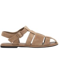 ESTRO - Velours Flache Fischer-Sandalen - Lyst