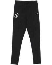 KTZ - Broeken ,Zwart ,Katoen Yankees Baseball Leggings Zwart/Wit - Lyst