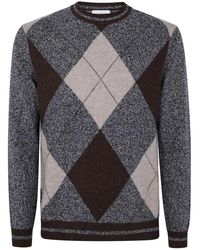 Ballantyne - Argyle Pattern Rundhals-Pullover - Lyst