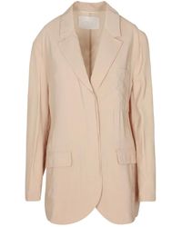 Tela - Jassen ,Polyester Taffeta Blazer Met Revers Kraag - Lyst