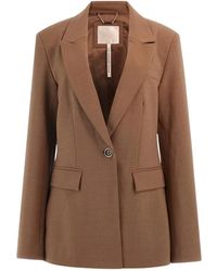 Guess - Bruine Blazer Jas Voor Vrouwen - Lyst
