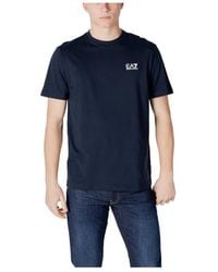 EA7 - Ronde Hals T-Shirt Met Korte Mouwen Van Katoen - Lyst