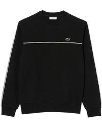 Lacoste - Hoodies & Sweatvesten ,Zwart ,Zwarte Sweatshirt - Lyst