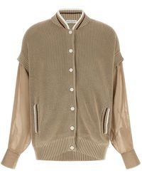 Brunello Cucinelli - Truien & Vesten ,Katoen Katoenen Cardigan - Lyst