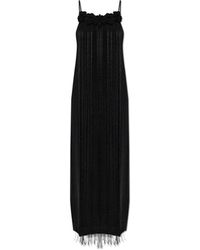 Jil Sander - Jurk Met Decoratieve Lange Franjes - Lyst