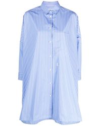 Jil Sander - Gestreepte Katoen Poplin Overhemd - Lyst