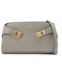 Ferragamo - Stilvolle ledertasche für den täglichen gebrauch - Lyst