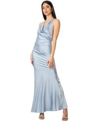 ACTUALEE - Kleedjes ,Blauw ,Polyester Abito Elegante - Lyst