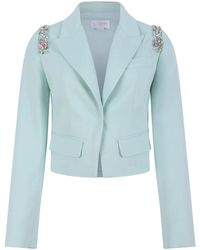 Genny - Cady Embellished Cropped Jacket - Lyst