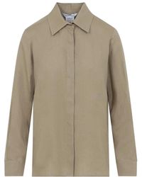 Max Mara - Falasco Linen M Logo Shirt - Lyst
