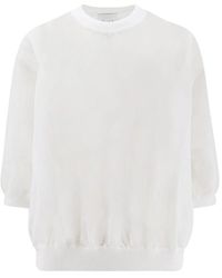 Nude - Crew Neck Ribbed T-Shirt - Lyst