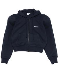 Vetements - Hoodies & Sweatvesten ,Blauw ,Zip-Throughs - Lyst