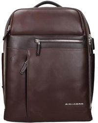 Piquadro - Brauner Leder-Rucksack Im Vintage-Stil - Lyst