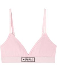 Versace - Ondergoed ,Roze ,Katoen Vintage Logo Geborduurd Roze Ondergoed - Lyst