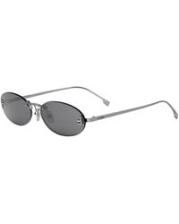 Fendi - First Crystal Oval Sonnenbrille - Lyst