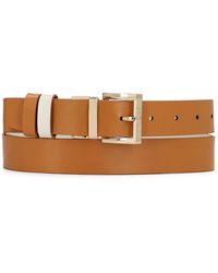 Kazar - Accessoires ,Bruin ,Leer Dubbelzijdige Riem Met Draaibare Gesp - Lyst