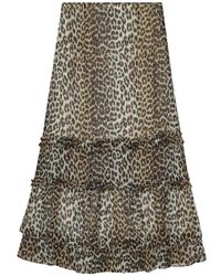 Ganni - Rok Met Luipaardprint - Lyst