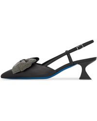 Loriblu - Schoenen ,Zwart ,Zwarte Slingback Met Strik - Lyst