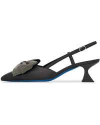 Loriblu - Schwarze Slingbacks Mit Schleife - Lyst