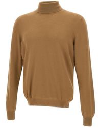 Gran Sasso - Merino Wol Coltrui Trui Kameel - Lyst