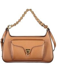 Coccinelle - Elegante Lederhandtasche Mit Tragegriff Und Goldfarbenen Beschlägen - Lyst