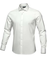Sonrisa - Overhemden ,Wit ,Katoen Fine Jersey Shirt - Lyst