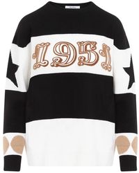 Max Mara - Truien & Vesten ,Veelkleurig ,Wol Gestreepte Girocollo Top - Lyst