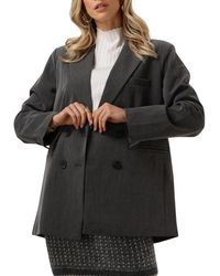 Y.A.S - Jassen ,Grijs ,Donkergrijze Oversized Blazer - Lyst