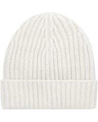 Malo - Kaschmir rippstrick beanie mütze - Lyst
