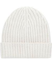 Malo - Accessoires ,Kasjmier Kasjmier Ribgebreide Beanie Muts - Lyst