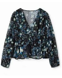 Desigual - Geweven Blouse Lange Mouw - Lyst