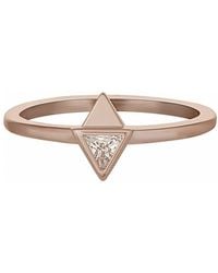 Caï - 925 Silber Roségold Ring Mit Dreiecken Und Dreieckigem Zirkonia - Lyst