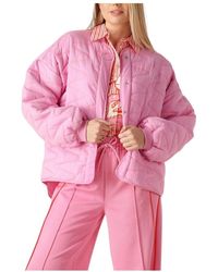 Pom - Jassen ,Roze ,Polyester Quilted Cheering Jacket - Lyst