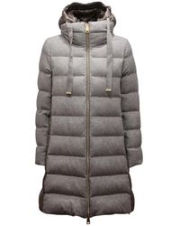 Herno - Jassen ,Grijs ,Kasjmier Zijde/Kasjmier Halve Jas - Lyst