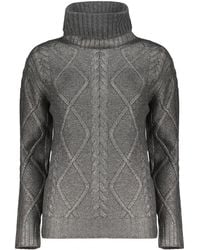 Herno - Truien & Vesten ,Grijs ,Wol Coltrui Sweater - Lyst