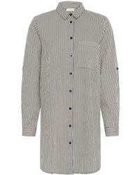 Kaffe - Gestreepte Shirt Tuniek Middernacht/Witte Streep - Lyst
