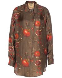 Uma Wang - Overhemden ,Bruin ,Bruine Shirts Voor Vrouwen - Lyst