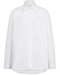 Dondup - Overhemden ,Wit ,Katoen Camicia Over - Lyst