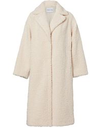 Stand Studio - Jassen ,Wit ,Polyester Maria Oversized Faux Fur Teddy Coat - Lyst
